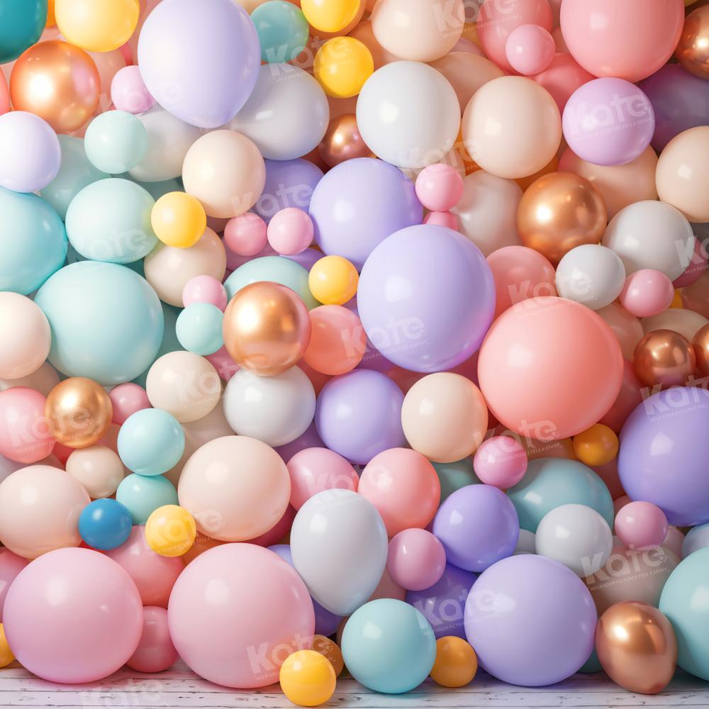 Kate Ballons colorés Anniversaire Enfant Toile de fond conçue par Emetselch - Kate Backdrop FR