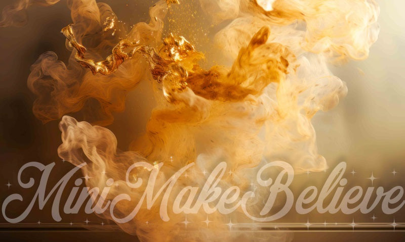 Kate Beaux-Arts Mur bicolore Doré Crème Fumée Toile de fond conçue par Mini MakeBelieve