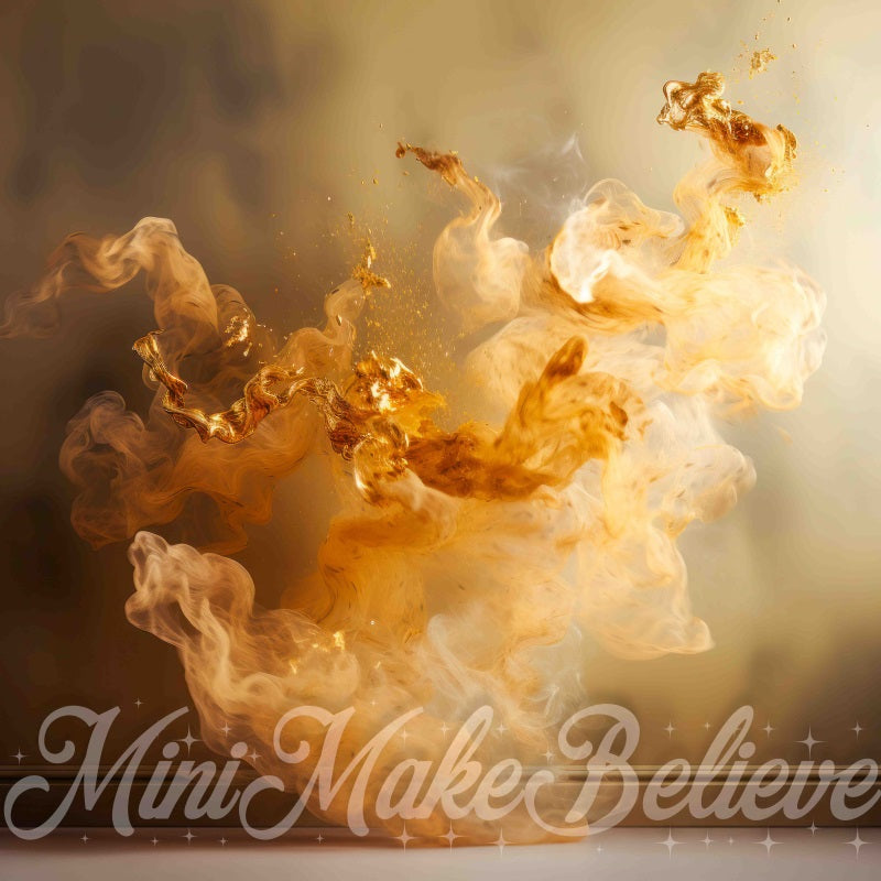 Kate Beaux-Arts Mur bicolore Doré Crème Fumée Toile de fond conçue par Mini MakeBelieve - Kate Backdrop FR