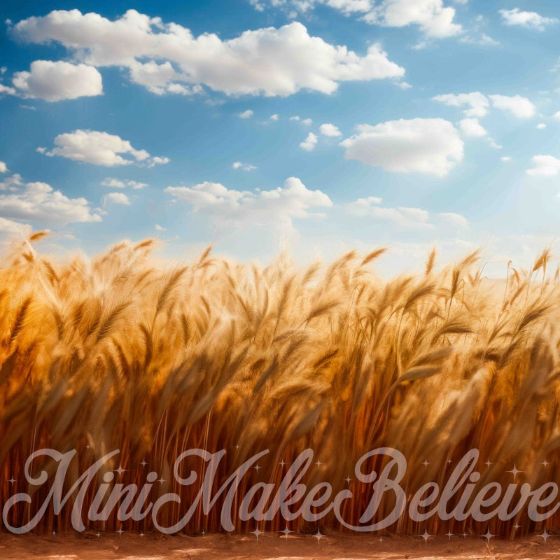 Kate Beaux-Arts Bohème Champ de blé Ciel Toile de fond conçue par Mini MakeBelieve - Kate Backdrop FR