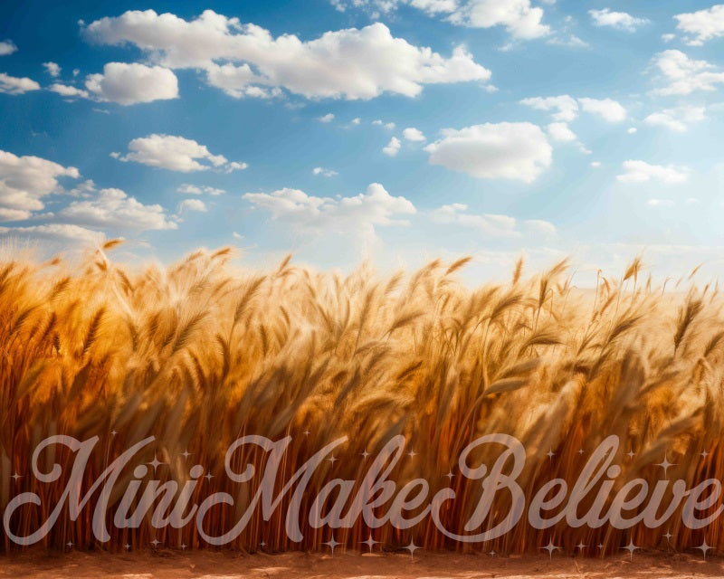 Kate Beaux-Arts Bohème Champ de blé Ciel Toile de fond conçue par Mini MakeBelieve - Kate Backdrop FR