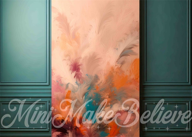 Kate Coloré Peinture bicolore Mur Turquoise Toile de fond conçue par Mini MakeBelieve - Kate Backdrop FR