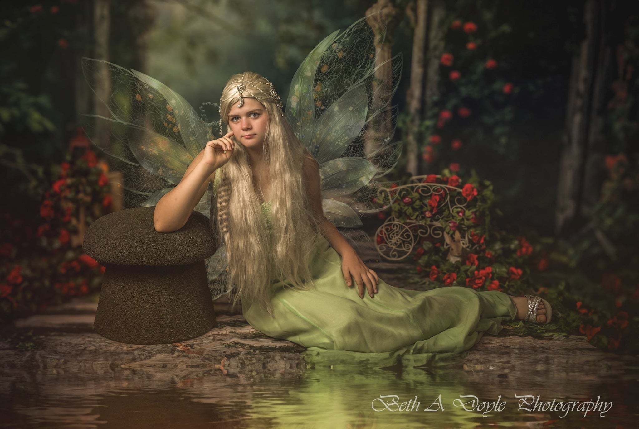 Kate Printemps Forêt Verdure Arche de fleurs Toile de fond conçue par Chain Photographie - Kate Backdrop FR