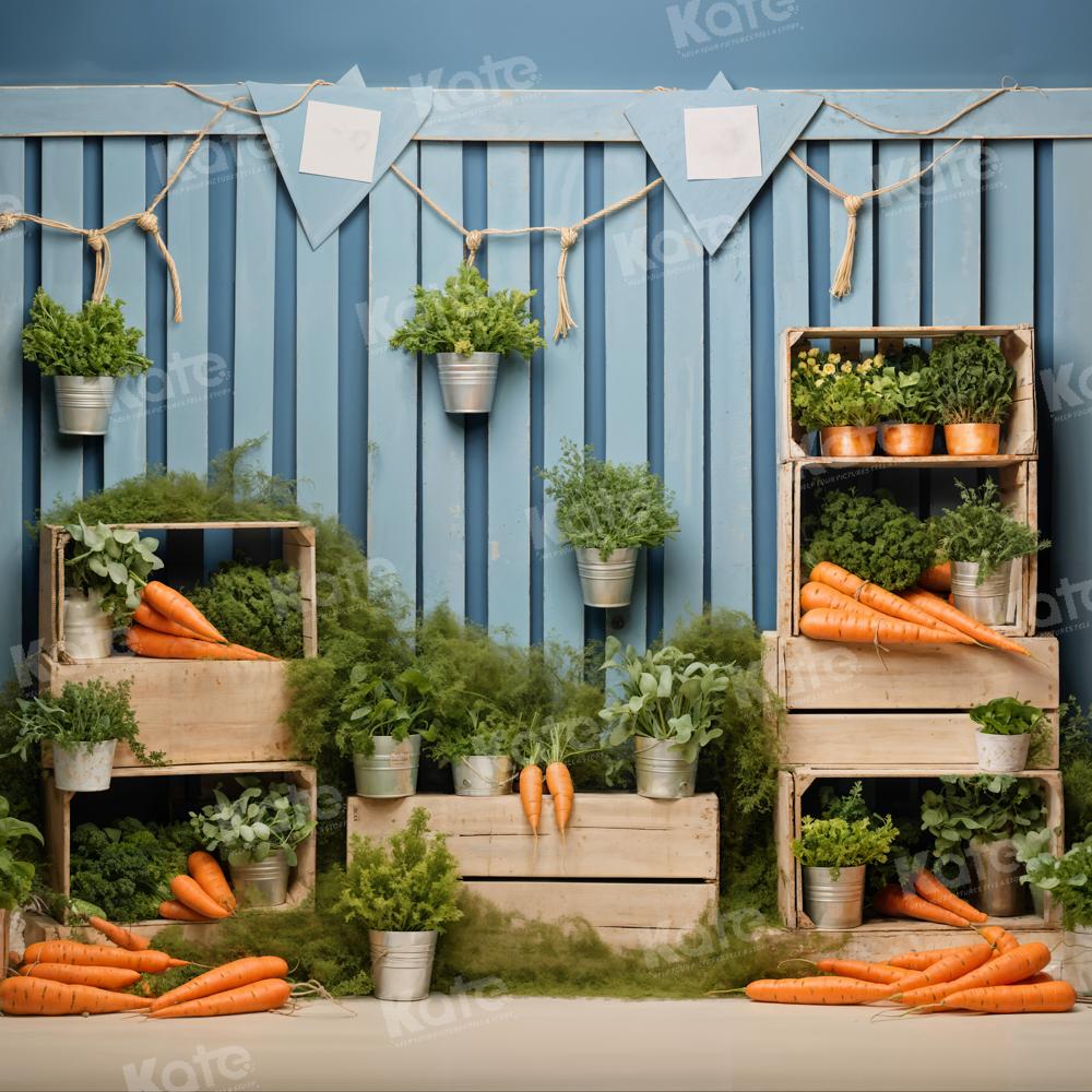 Kate Printemps Carottes Plantes vertes Toile de fond conçue par Emetselch