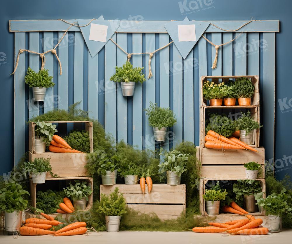 Kate Printemps Carottes Plantes vertes Toile de fond conçue par Emetselch