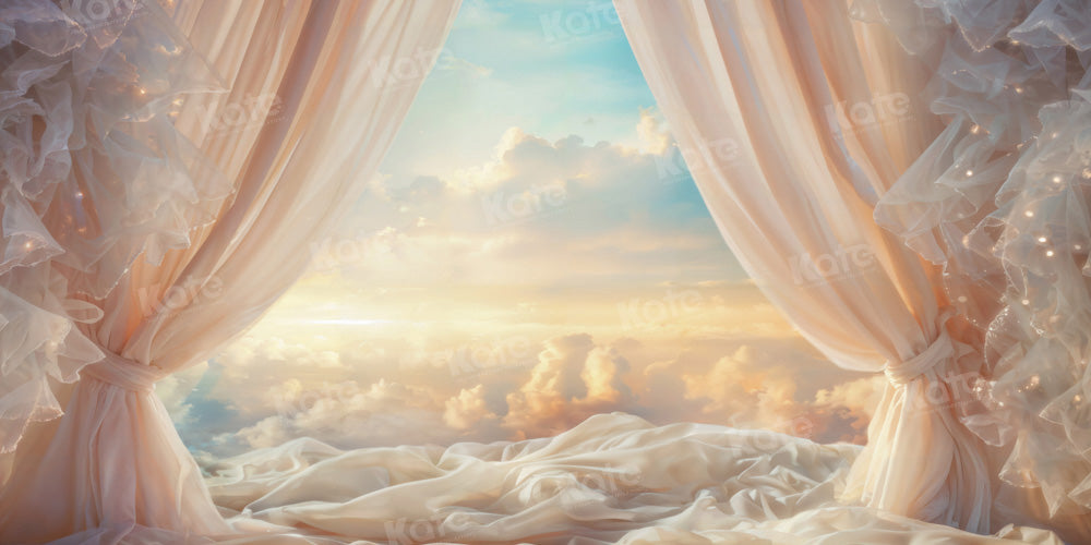 Kate Rideaux Nuage Ciel Fantaisie Toile de fond conçue par Chain Photographie - Kate Backdrop FR