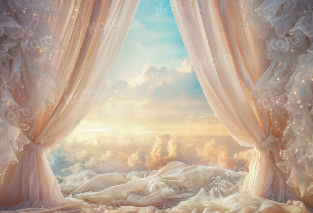 Kate Rideaux Nuage Ciel Fantaisie Toile de fond conçue par Chain Photographie - Kate Backdrop FR