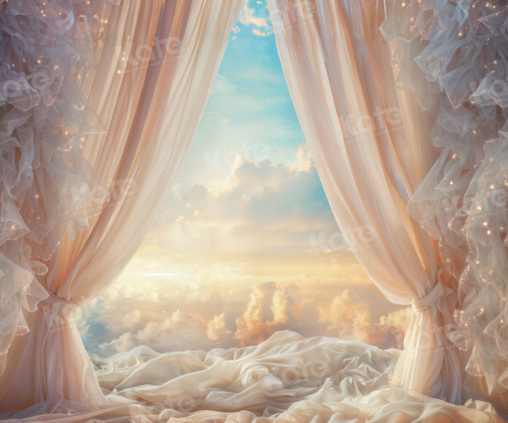 Kate Rideaux Nuage Ciel Fantaisie Toile de fond conçue par Chain Photographie - Kate Backdrop FR
