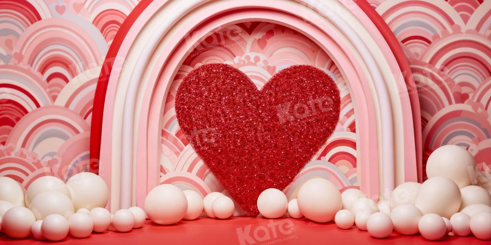 Kate Saint Valentin Amour Ballons Rouge Toile de fond conçue par Emetselch - Kate Backdrop FR
