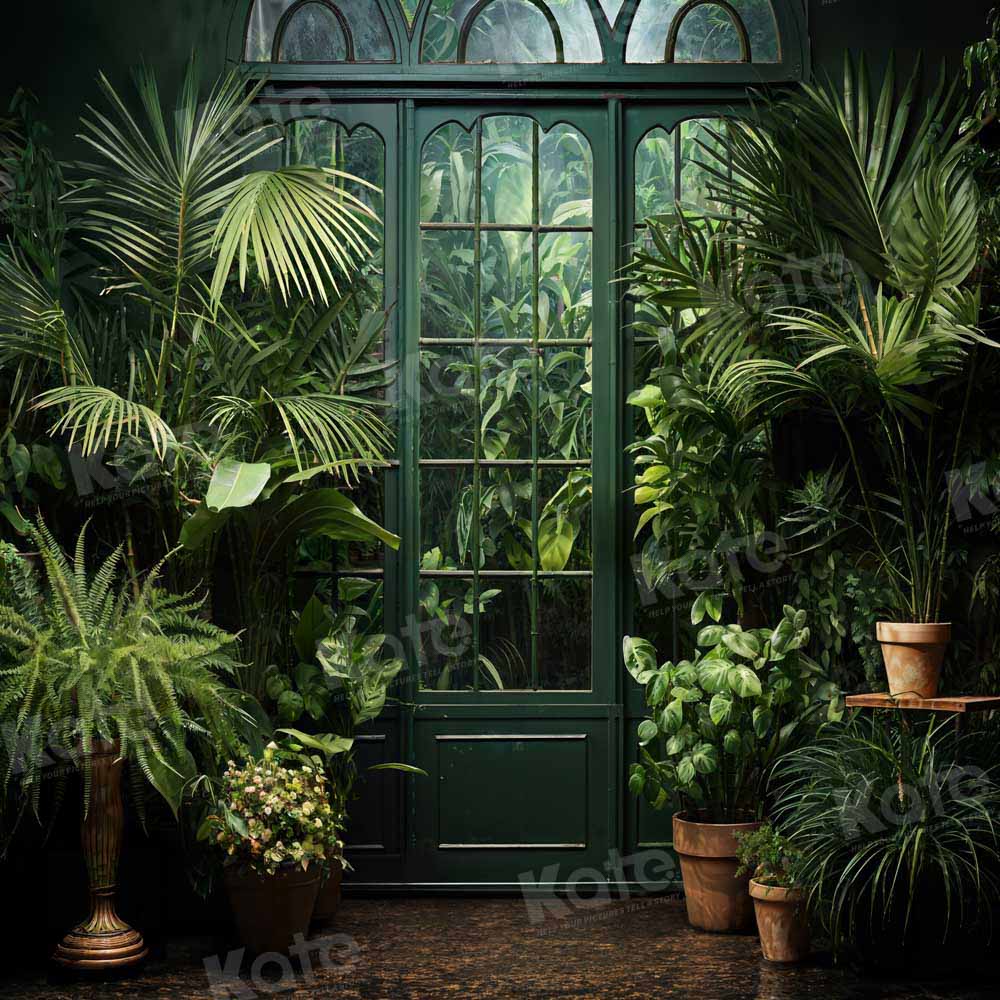Kate Printemps/Été Vert Plantes Porte Toile de fond conçue par Emetselch - Kate Backdrop FR