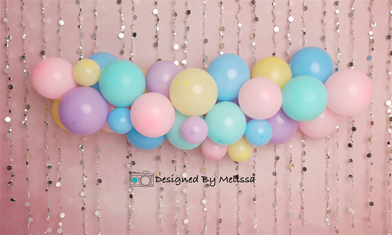 Kate Ballons Pastel Anniversaire Toile de fond conçu par Melissa King