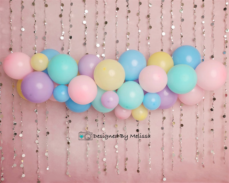 Kate Ballons Pastel Anniversaire Toile de fond conçu par Melissa King