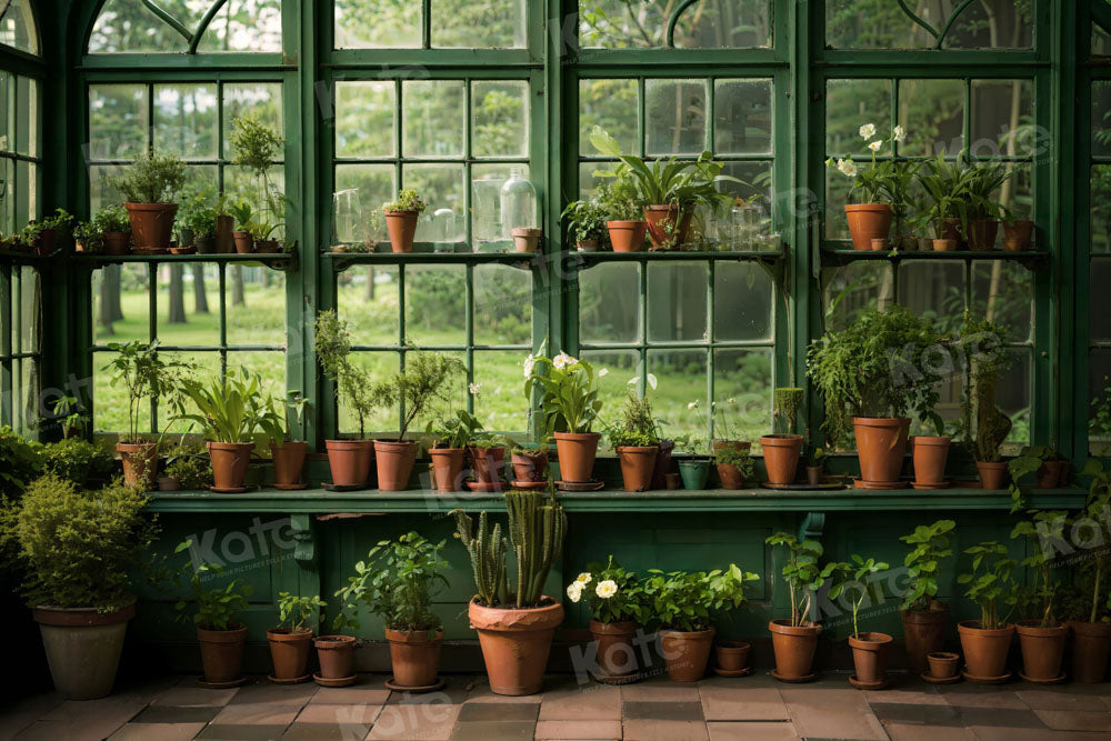 Kate Printemps Plante verte Fenêtre Intérieur Toile de fond conçue par Chain Photographie - Kate Backdrop FR