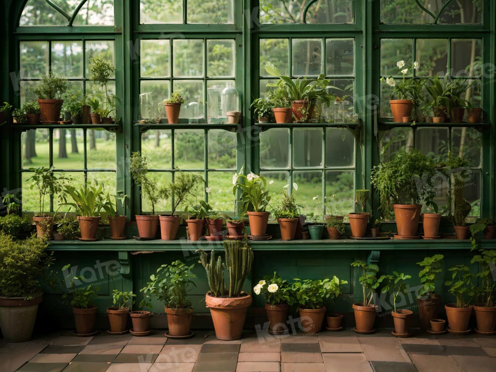 Kate Printemps Plante verte Fenêtre Intérieur Toile de fond conçue par Chain Photographie - Kate Backdrop FR