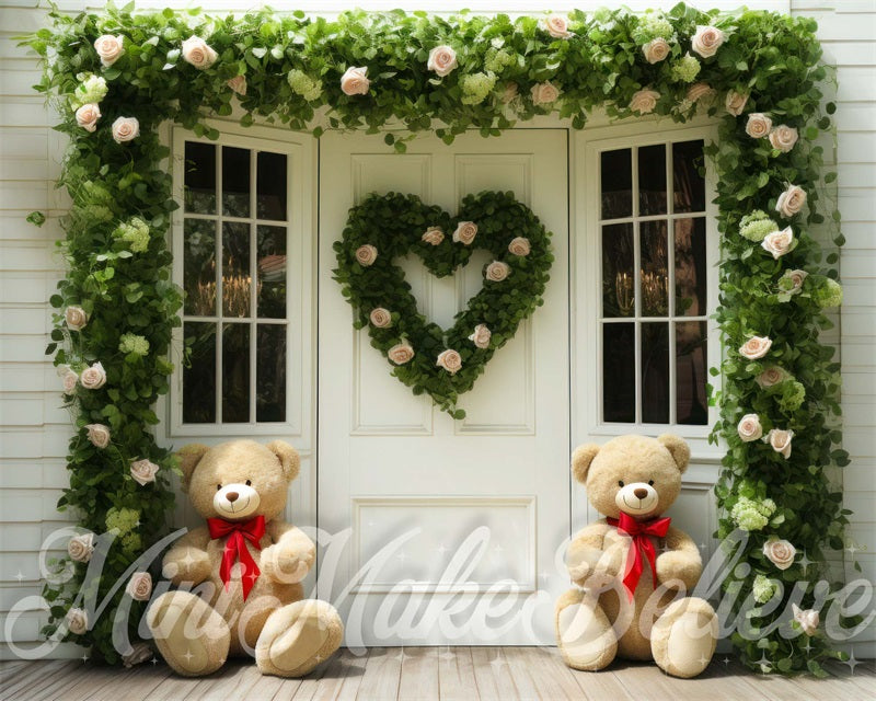 Kate Porte Saint-Valentin Nounours Toile de fond conçue par Mini MakeBelieve - Kate Backdrop FR