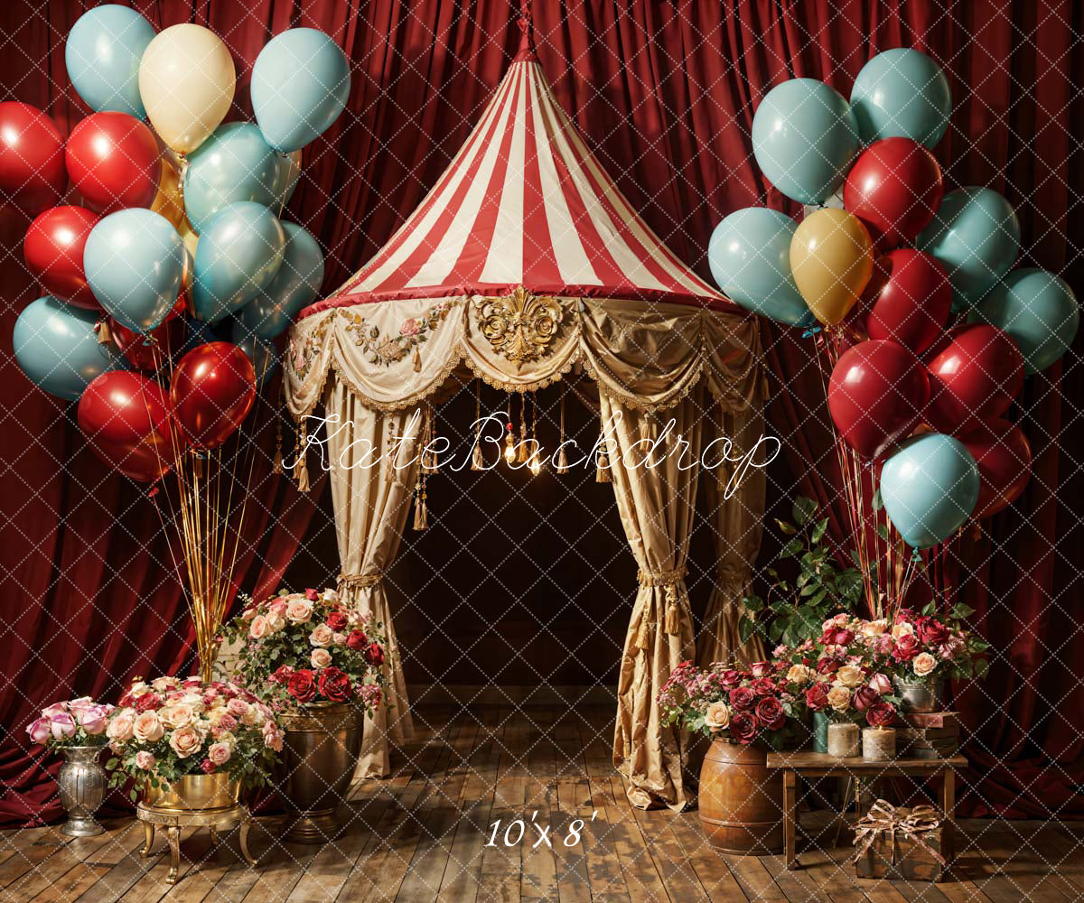 Kate Ballon Fleurs Scène Noble Cake smash Toile de fond conçue par Chain Photographie - Kate Backdrop FR