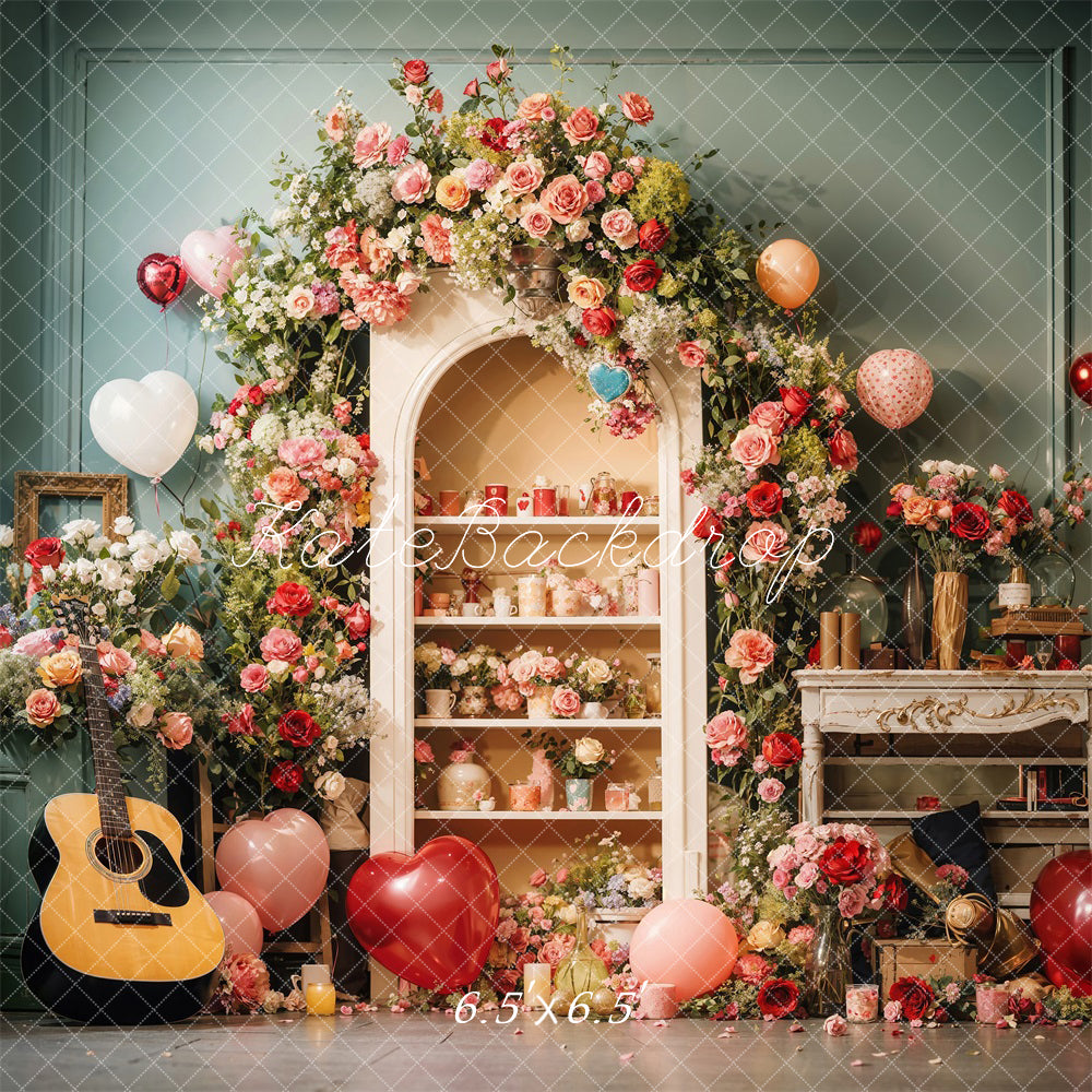 Kate Saint Valentin Fleur Ballon Présentoir Toile de fond conçue par Chain Photographie - Kate Backdrop FR