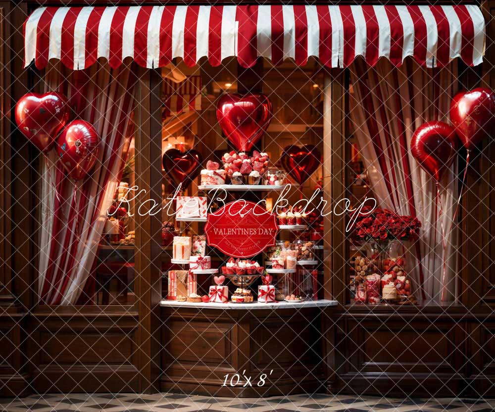 Kate Saint-Valentin Armoire à cadeaux Ballons Toile de fond conçue par Chain Photographie - Kate Backdrop FR