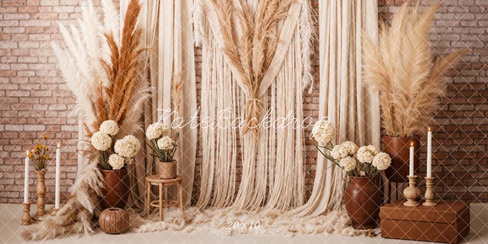 Kate Bohème Bougie Roseau Rideaux Toile de fond conçue par Chain Photographie - Kate Backdrop FR