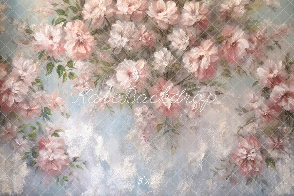 Kate Art Peinture à l'huile Fleurs Fête des mères Toile de fond conçue par GQ - Kate Backdrop FR