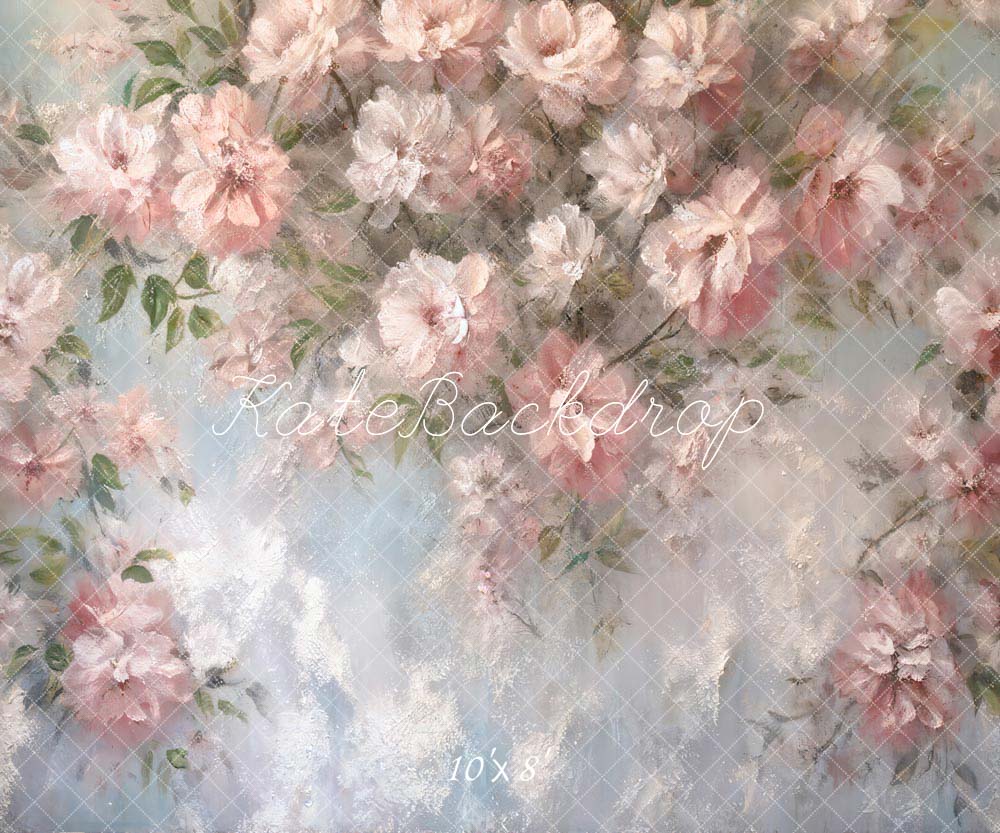 Kate Art Peinture à l'huile Fleurs Fête des mères Toile de fond conçue par GQ - Kate Backdrop FR