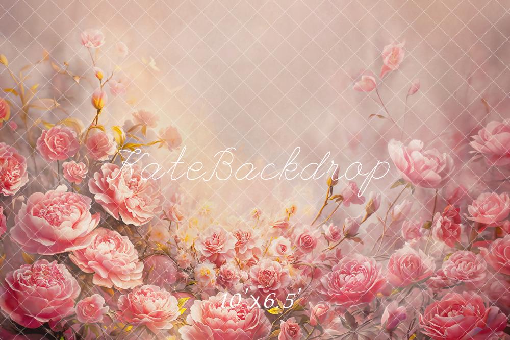 Kate Beaux-Arts Fleurs Rose Fête des mères Toile de fond conçue par GQ - Kate Backdrop FR