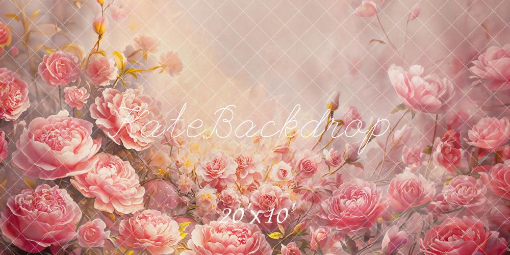 Kate Beaux-Arts Fleurs Rose Fête des mères Toile de fond conçue par GQ - Kate Backdrop FR