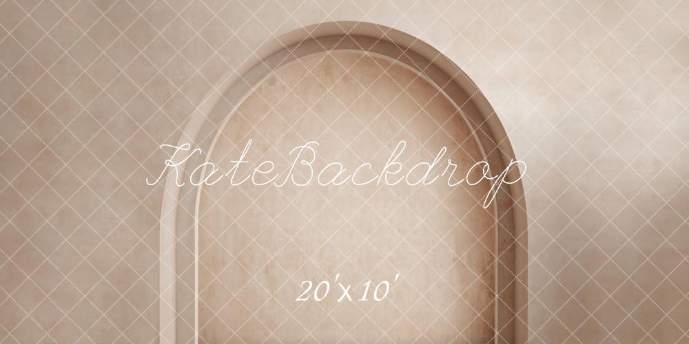 Kate Bohème Simple Porte cintrée Beige Élégant Toile de fond conçue par Kate Image - Kate Backdrop FR