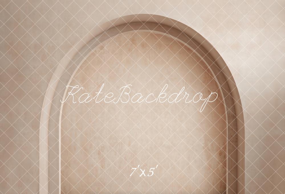 Kate Bohème Simple Porte cintrée Beige Élégant Toile de fond conçue par Kate Image - Kate Backdrop FR