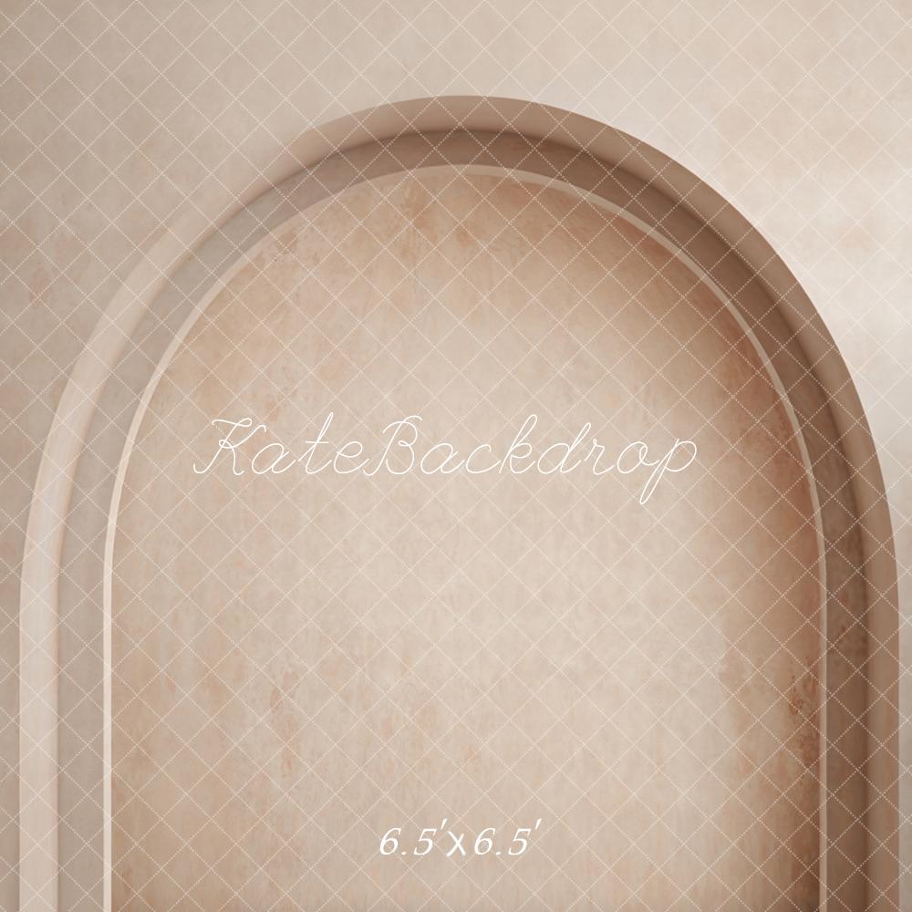 Kate Bohème Simple Porte cintrée Beige Élégant Toile de fond conçue par Kate Image - Kate Backdrop FR