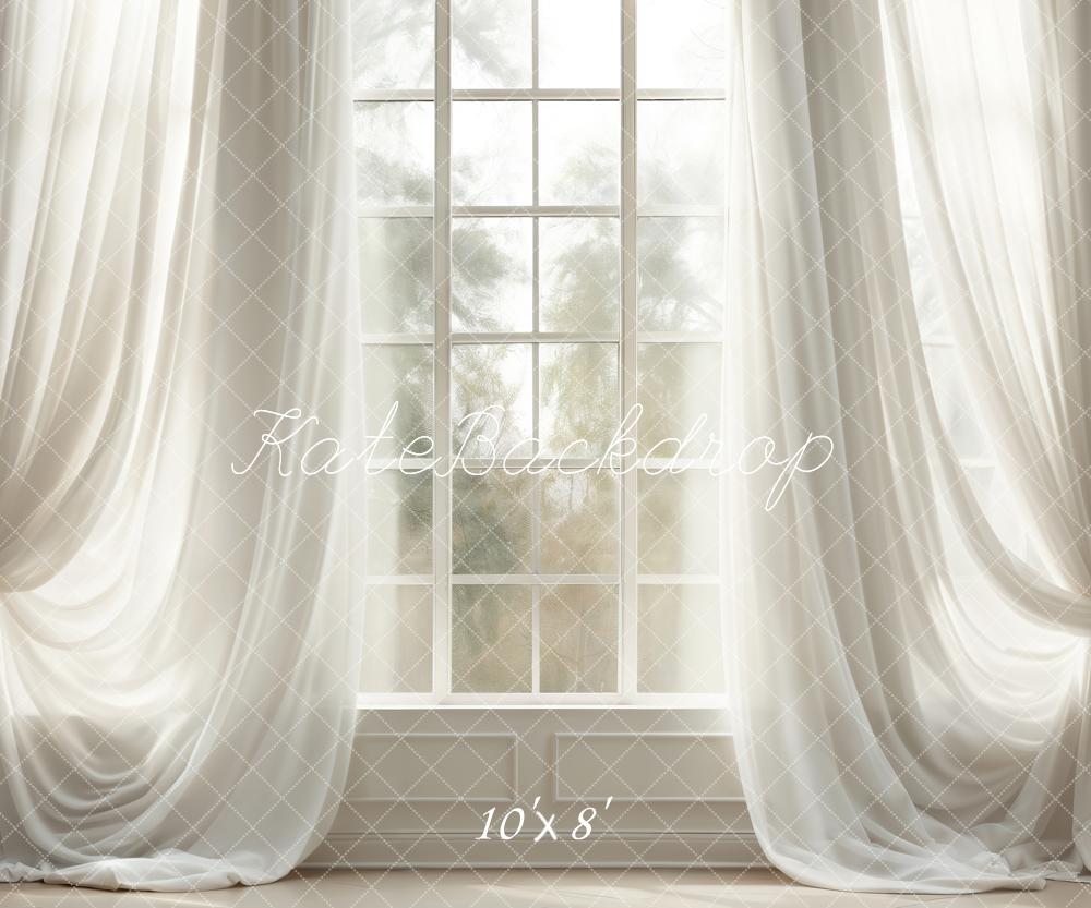 Kate Printemps Blanc Rideaux Fenêtre Chambre Toile de fond conçue par Chain Photographie - Kate Backdrop FR