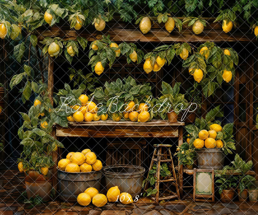 Kate Été Citron Entrepôt Toile de fond conçue par Emetselch - Kate Backdrop FR