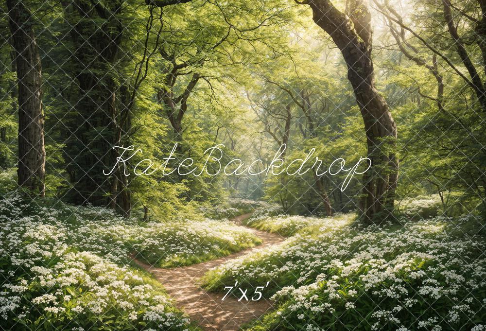 Kate Printemps Vert Forêt Chemin Toile de fond conçue par Chain Photographie - Kate Backdrop FR