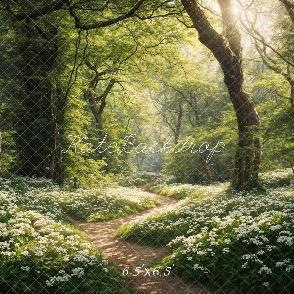 Kate Printemps Vert Forêt Chemin Toile de fond conçue par Chain Photographie - Kate Backdrop FR