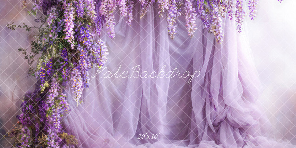 Kate Printemps Glycine fraîche Rideau Violet Toile de fond conçue par Emetselch - Kate Backdrop FR
