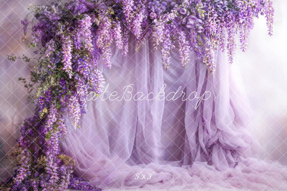 Kate Printemps Glycine fraîche Rideau Violet Toile de fond conçue par Emetselch - Kate Backdrop FR