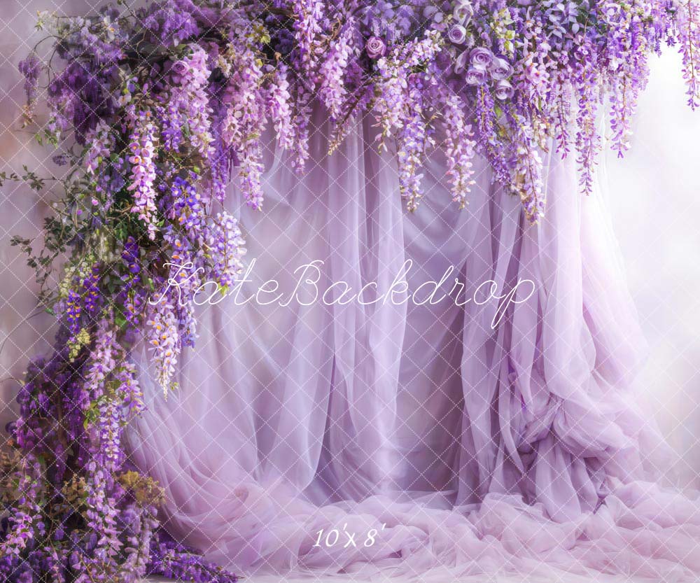 Kate Printemps Glycine fraîche Rideau Violet Toile de fond conçue par Emetselch - Kate Backdrop FR