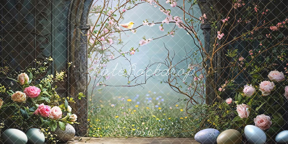 Kate Printemps Pâques Fleurs Arche Toile de fond conçue par Chain Photographie - Kate Backdrop FR