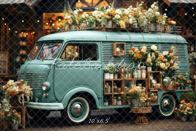 Kate Printemps Fleurs Camping-car Toile de fond conçue par Chain Photographie - Kate Backdrop FR
