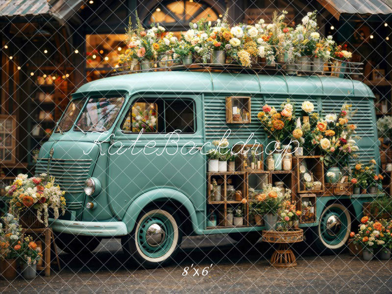 Kate Printemps Fleurs Camping-car Toile de fond conçue par Chain Photographie - Kate Backdrop FR
