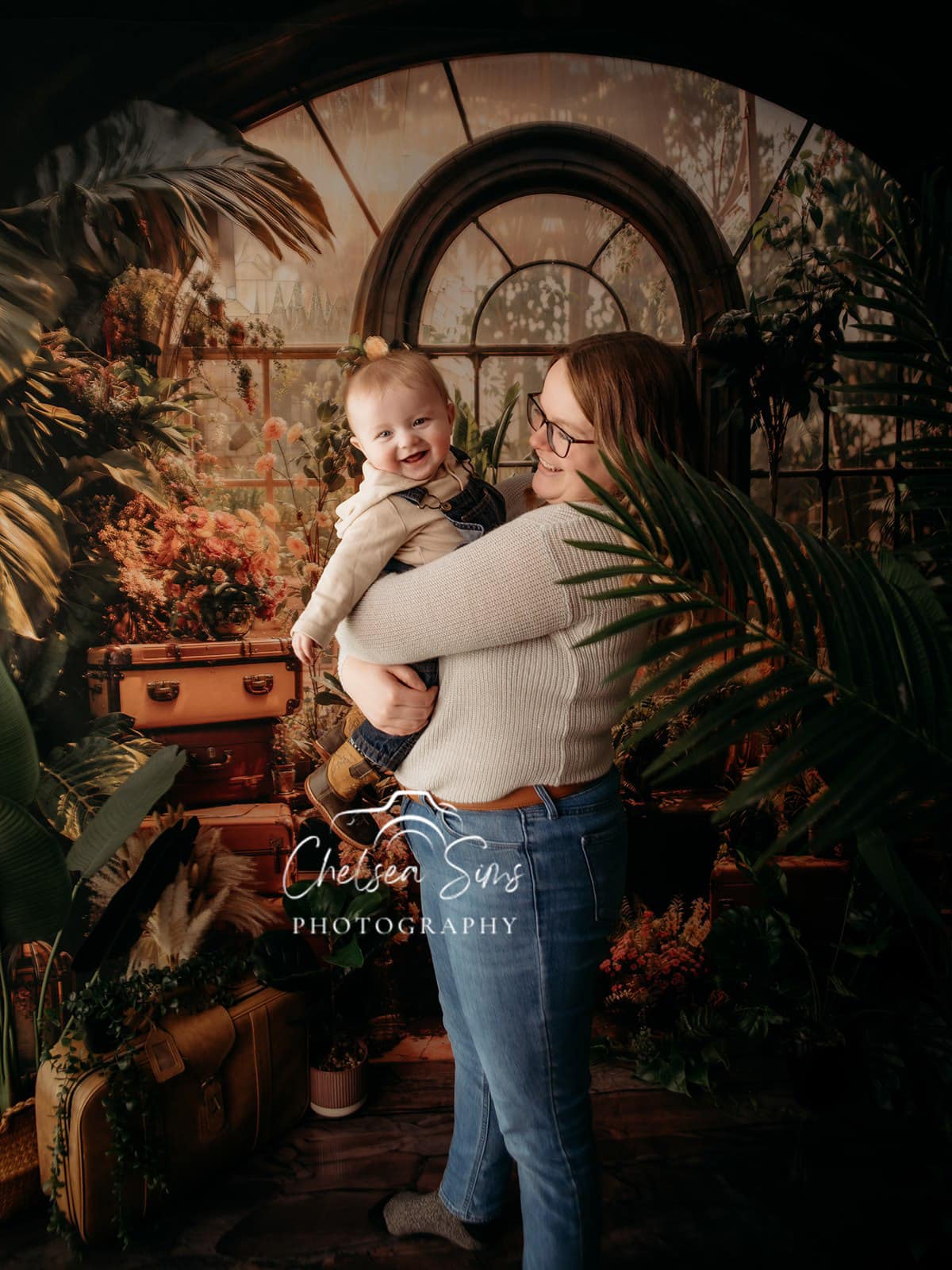 Kate Printemps Plante verte Fenêtre Chambre Toile de fond conçue par Chain Photographie - Kate Backdrop FR