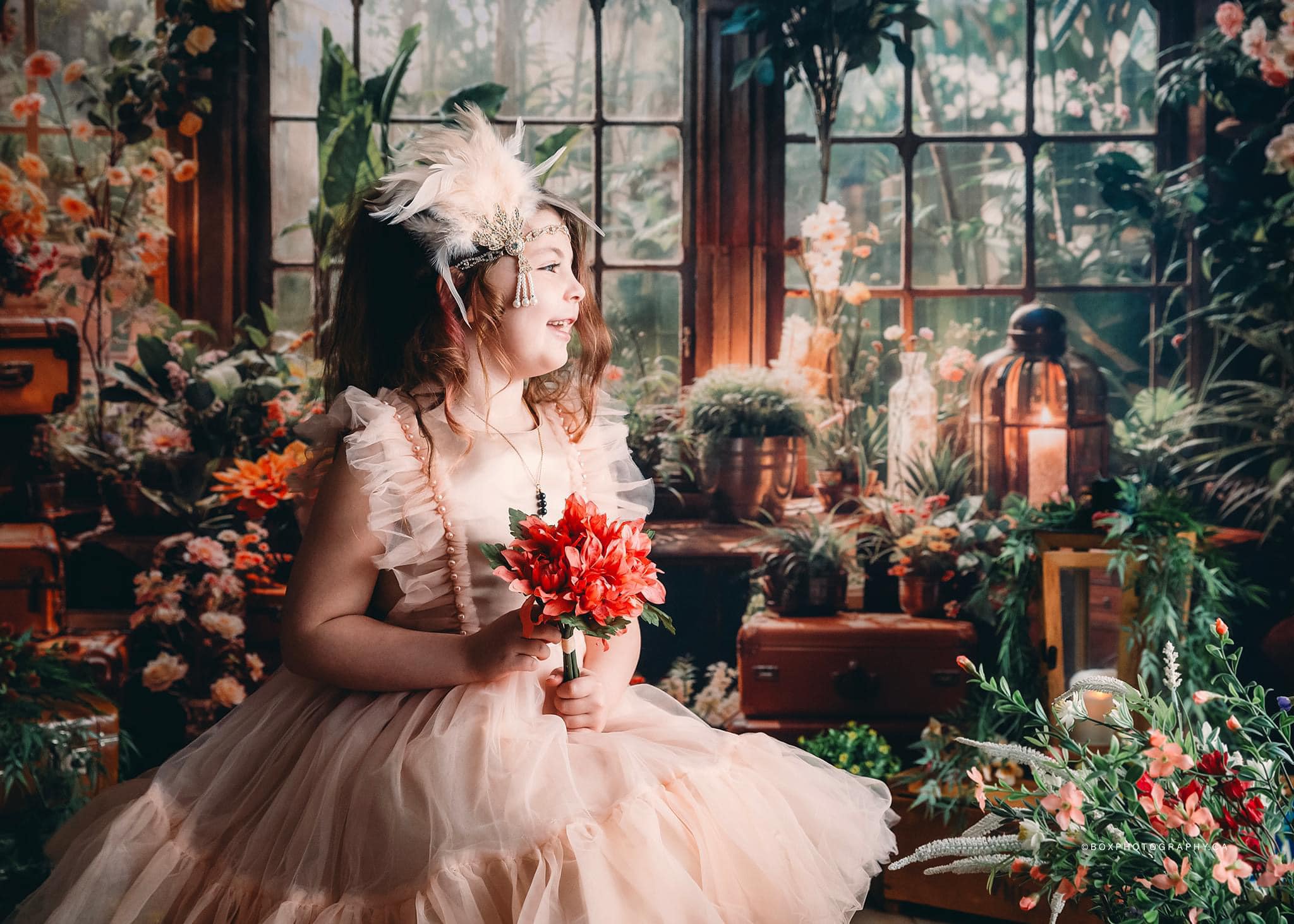 Kate Printemps Plante verte Fenêtre Chambre Toile de fond conçue par Chain Photographie - Kate Backdrop FR