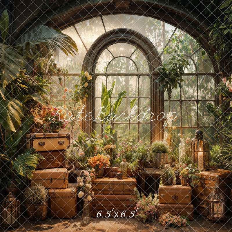 Kate Printemps Plante verte Fenêtre Chambre Toile de fond conçue par Chain Photographie - Kate Backdrop FR