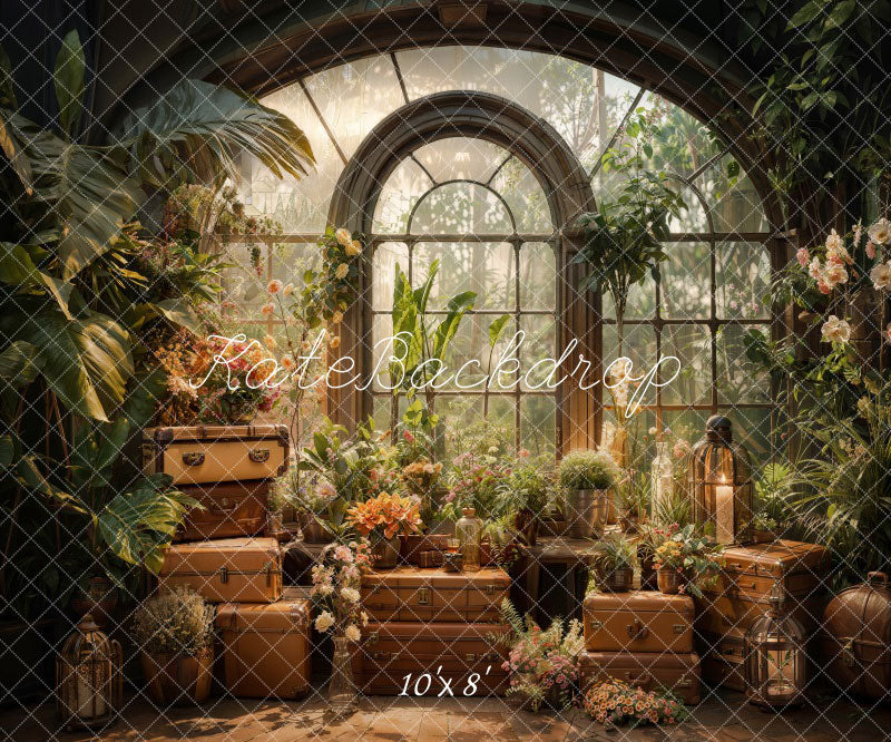 Kate Printemps Plante verte Fenêtre Chambre Toile de fond conçue par Chain Photographie - Kate Backdrop FR