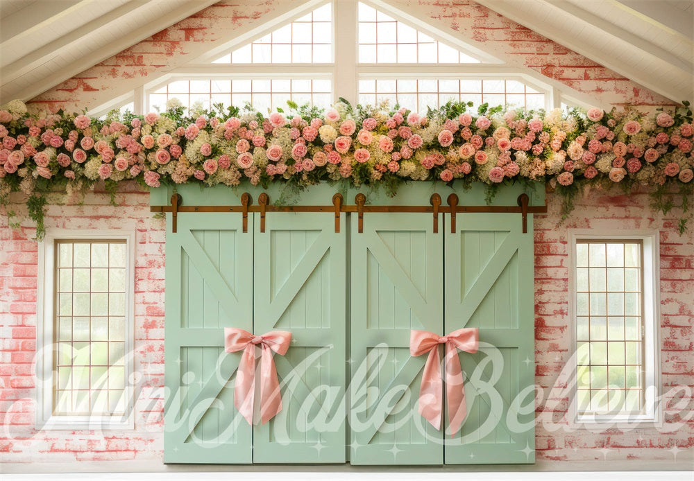 Kate Pastel Portes Saint-Valentin Printemps Toile de fond conçue par Mini MakeBelieve - Kate Backdrop FR