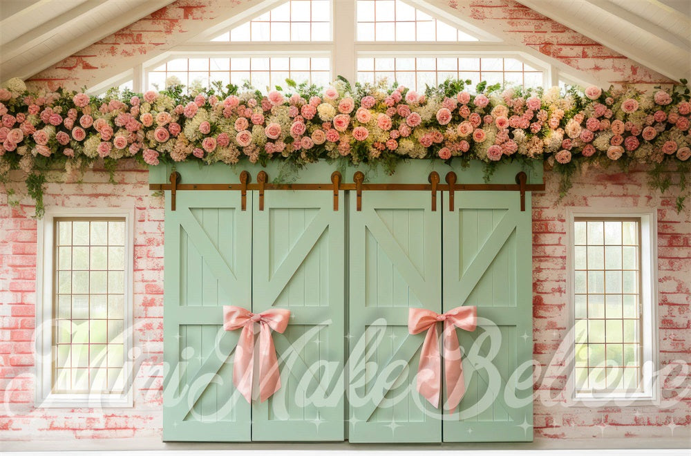 Kate Pastel Portes Saint-Valentin Printemps Toile de fond conçue par Mini MakeBelieve - Kate Backdrop FR