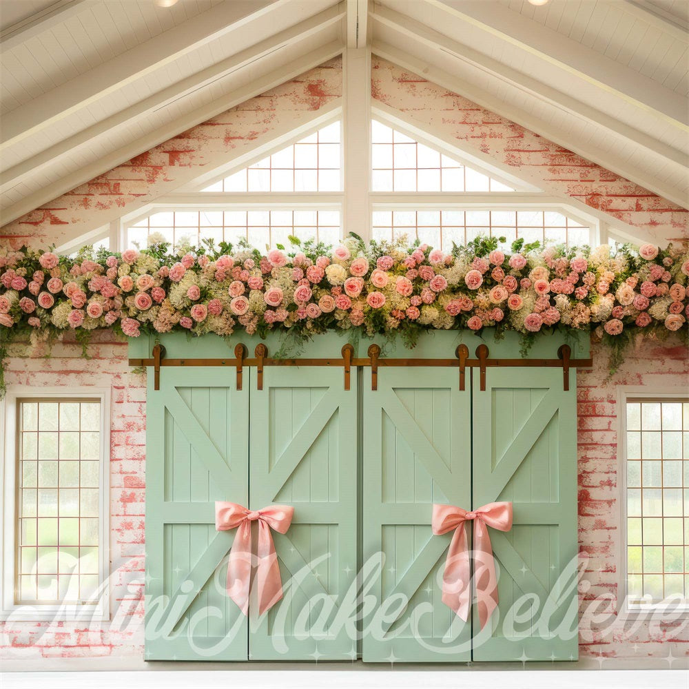 Kate Pastel Portes Saint-Valentin Printemps Toile de fond conçue par Mini MakeBelieve - Kate Backdrop FR