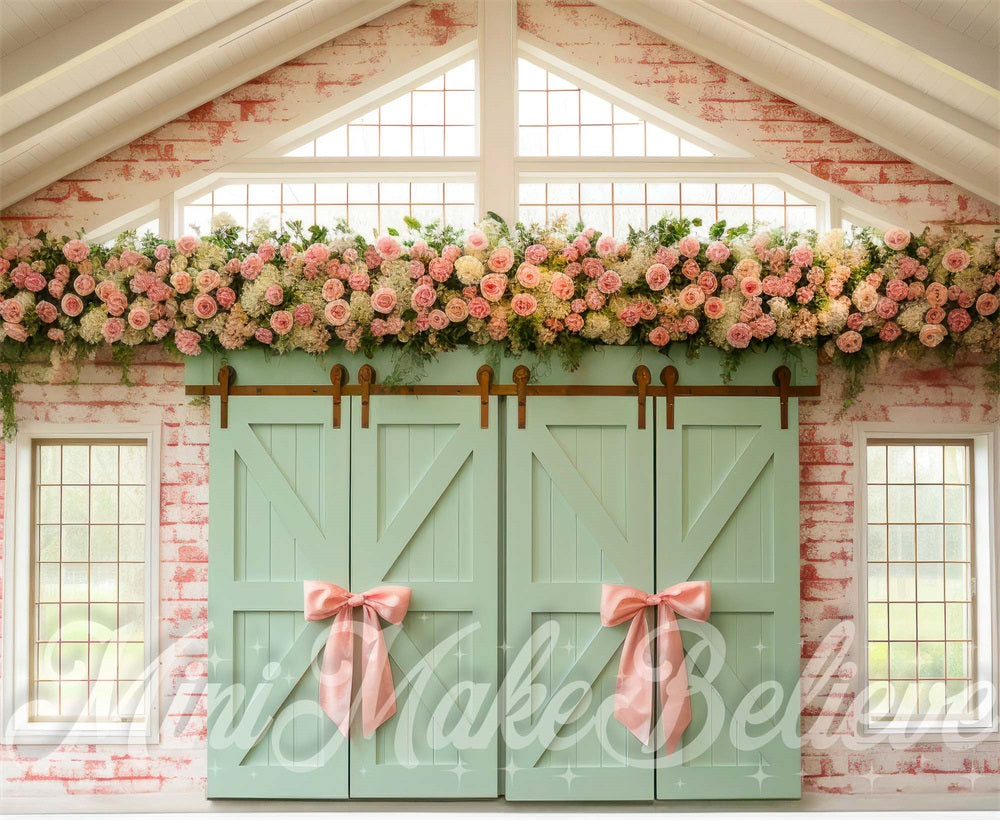 Kate Pastel Portes Saint-Valentin Printemps Toile de fond conçue par Mini MakeBelieve - Kate Backdrop FR