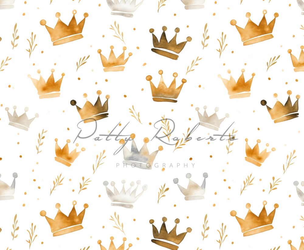 Kate Aquarelle Couronnes dorées Toile de fond conçue par Patty Robert - Kate Backdrop FR