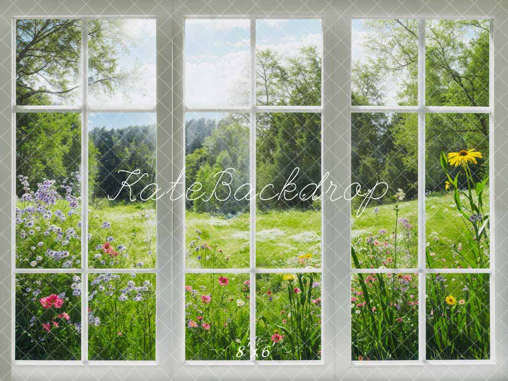 Kate Printemps Fenêtre Paysage Vert Toile de fond conçue par Emetselch - Kate Backdrop FR